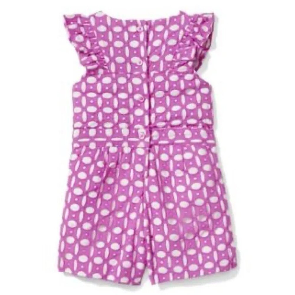 Janie and Jack Purple Eyelet Romper (3-6M and 18-24M) - Picture 2 of 5